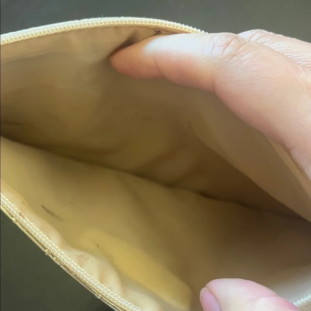 MAC Cosmetics Metallic Gold Circle Pattern Pouch